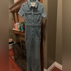Good American x Zara jean jumpsuit size 2